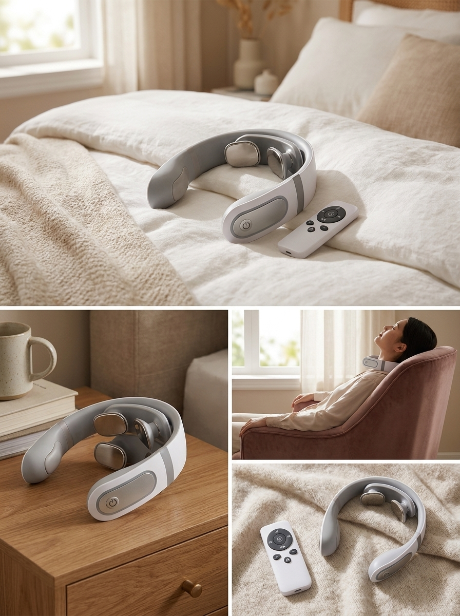 Multifunctional heating neck vibration massager